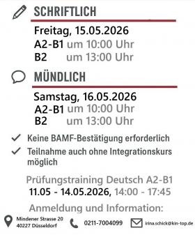 Prüfungen A2, B1, B2